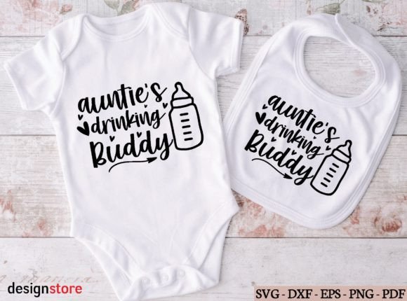 Auntie s Drinking Buddy Svg: Premium Graphics for T-Shirt Designs