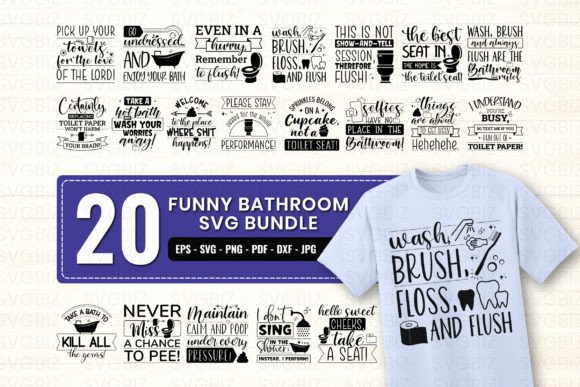 Funny Bathroom SVG Graphics for Crafts and Sellers
