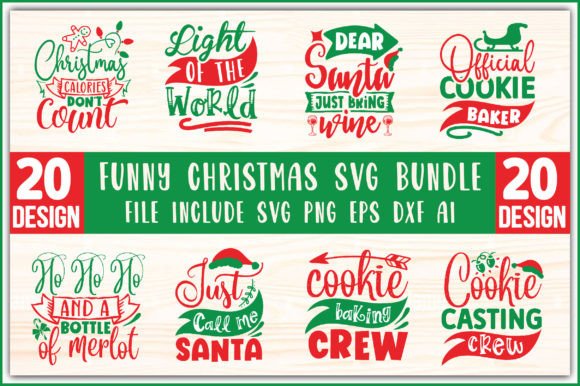Funny Chistmas Svg Bundle for Graphics and Crafts