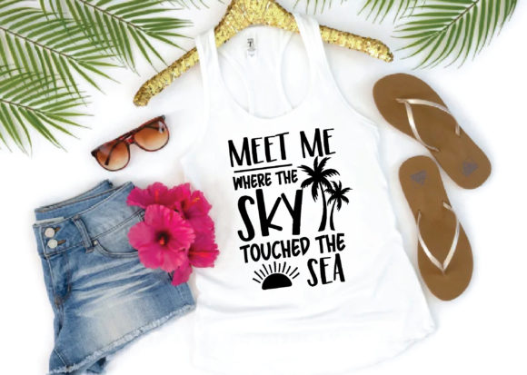 Meet Me Where the Sky Touched the Sea Graphics and T-Shirt Designs