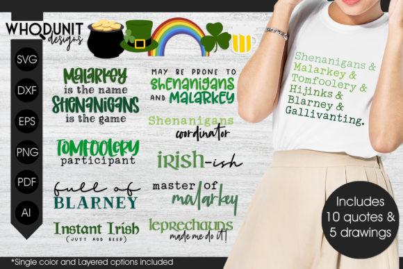 St Patrick s Funny Quotes SVG Bundle for Graphics and Crafts